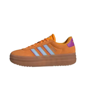 Adidas Vl Court Anti Slip Wear Resistant Low Top Casual Shoes Women's Orange