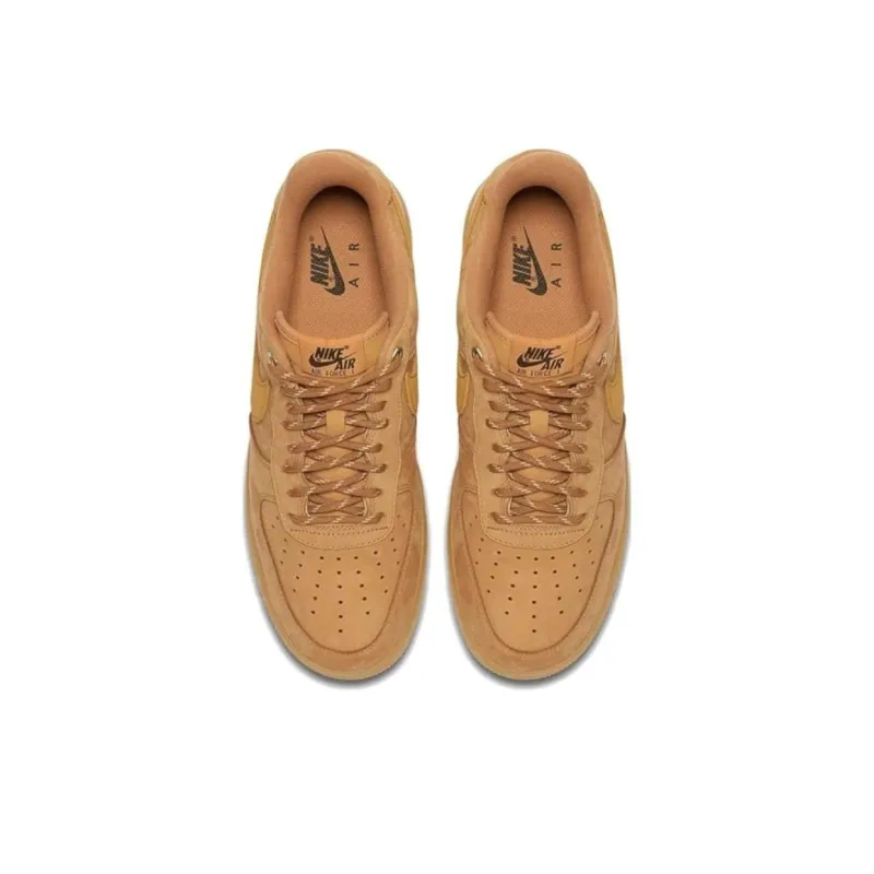 Nike Air Force 1 Low Slip-Resistant Cushioning Abrasion-Resistant Low-Top Skateboard Shoes Men's Wheat-3