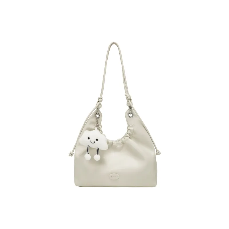 MEXICAN PU Shoulder Bag, Crossbody Bag Medium Size Women's Gray Blue/Gray White/Cherry Blossom Pink-0