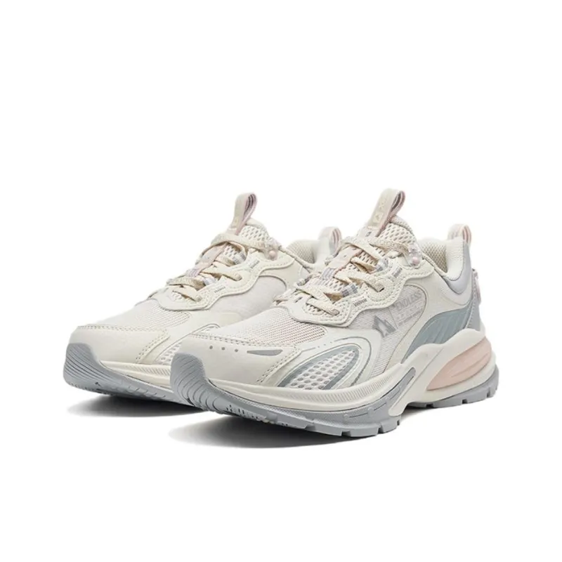 XTEP Genesis 3.0 Cushioning Wear-Resistant Low-Top Outdoor Shoes Women's White Gray-2