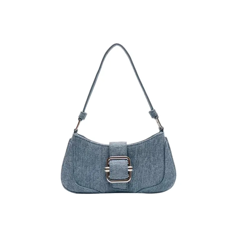 Jade En Plus PU Baguette Bag Crossbody Bag Shoulder Bag Regular Women's Black/Blue-9