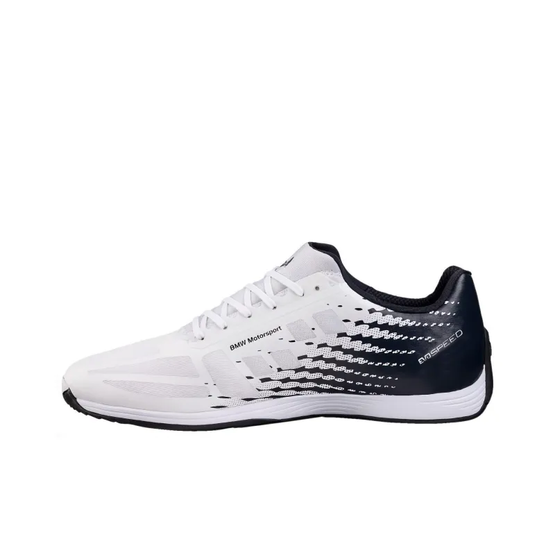 PUMA Bmw Ms Evospeed Anti-Slip Wear-Resistant Breathable Lightweight Low-Top Training Shoes Men's White Black-0