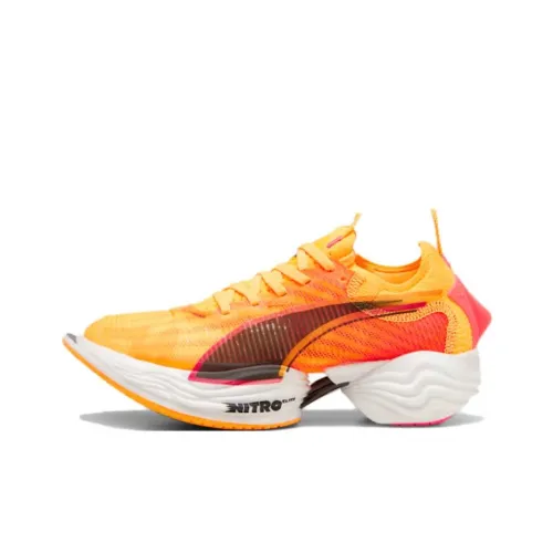 PUMA Fast-R Nitro Elite 2 Running Shoes Women's Low-Top Sunflow/Sunset Glow/PUMA White