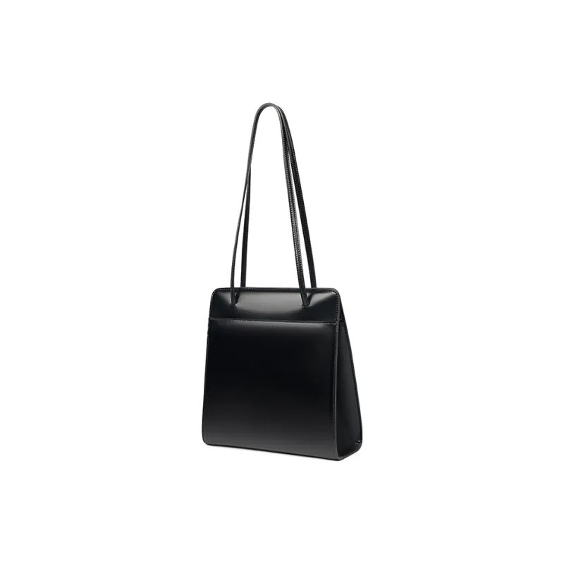 Carnival Keep Cow Split Leather Bonded Synthetic Leather Shoulder Bag Tote Regular Women's Brown/Black/Burgundy-4