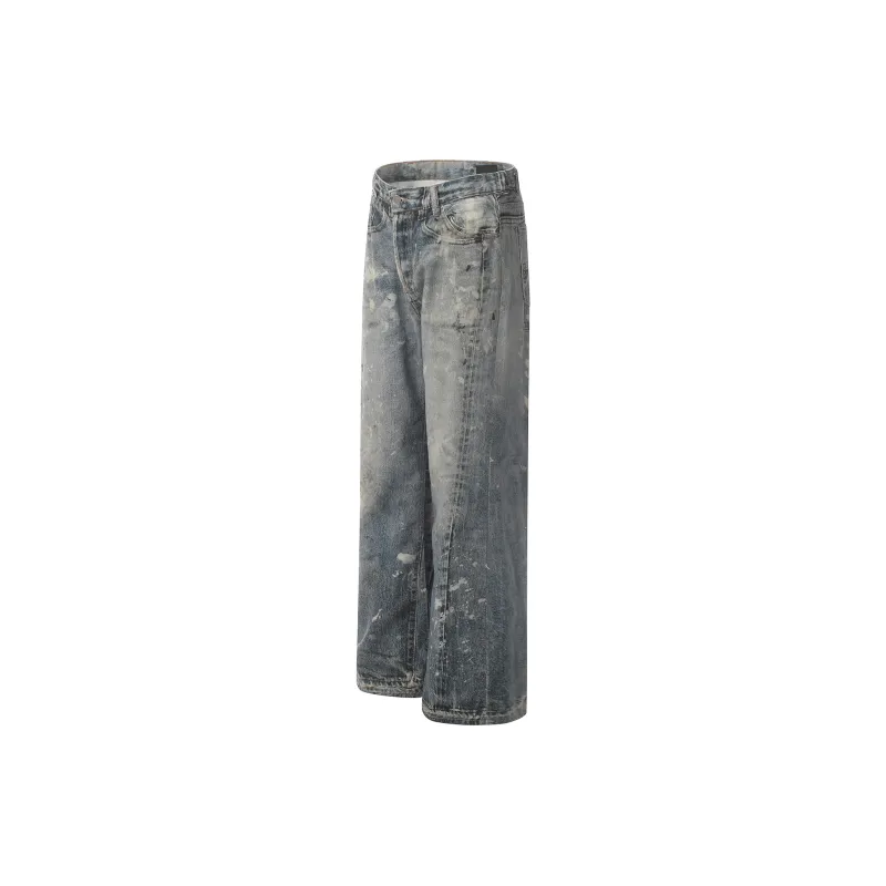 MT99 Jeans Unisex Ink Splatter Blue-2