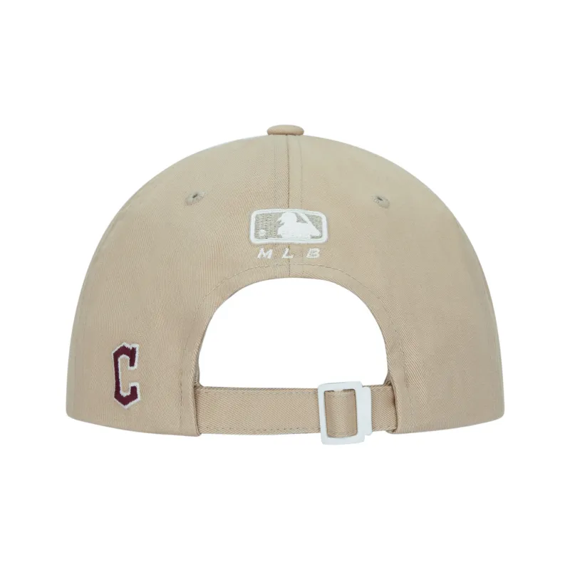 MLB Cotton Polyester Baseball Caps Unisex Beige Yellow-1