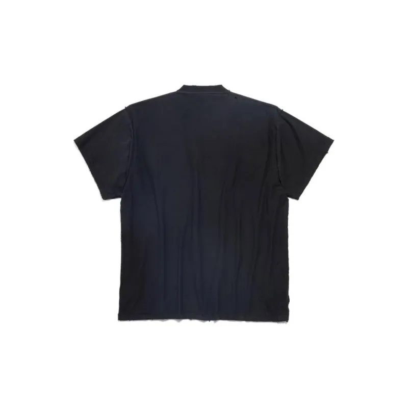Balenciaga T Shirt Loose Fit Style Unisex Black-1