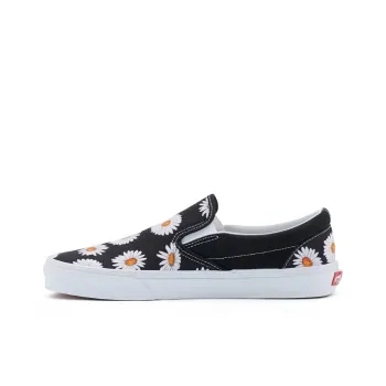 Vans Daisy Slip On 2019Ss Flower Patterns Street Style Black And White