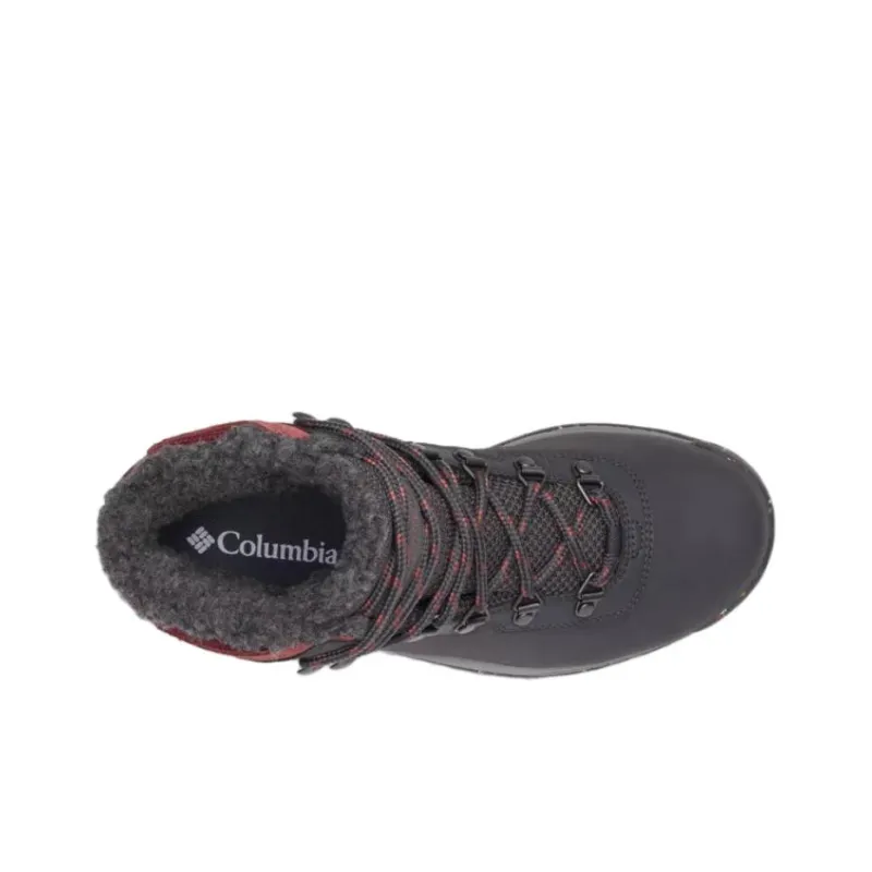 Columbia Newton Ridge Omni-Heat 2 Waterproof And Breathable Mid-Top Outdoor Shoes Women's Black Red-3