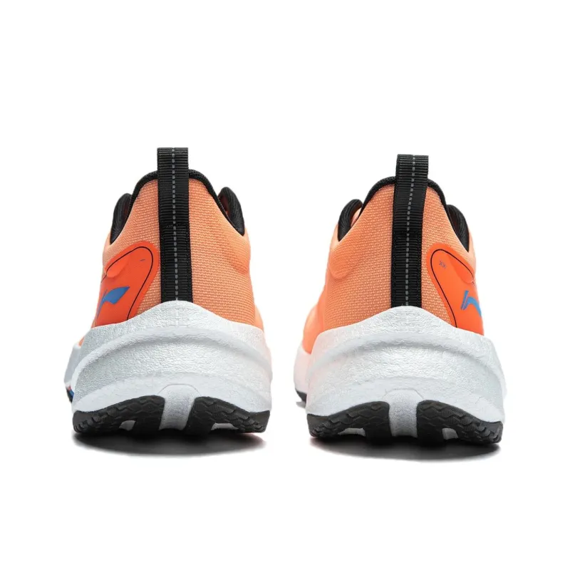 LiNing Super Light 21 Cushioned Slip Resistant Breathable Low Top Running Shoes Men's Orange Black Blue-3