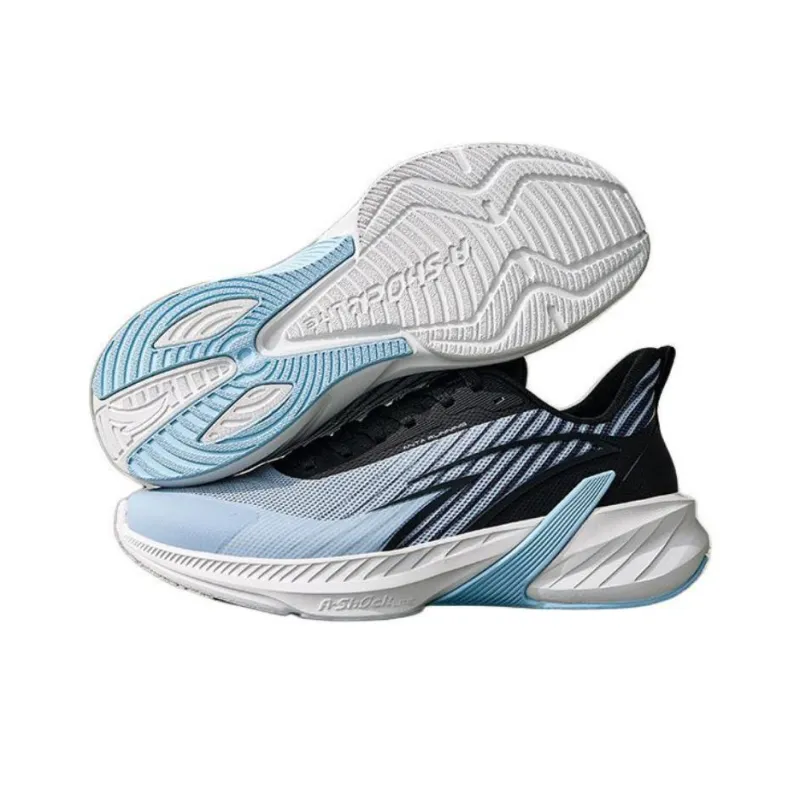 Anta Cushioning Wear Resistant Low Top Running Shoes Men's Blue Black-3