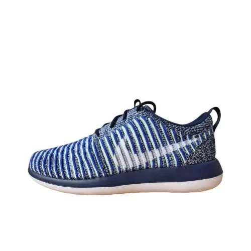 Nike Roshe Two Flyknit Collge Navy White-Binary Blue Women's