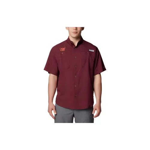 Columbia PFG Tamiami Shirts Men Dark Brown