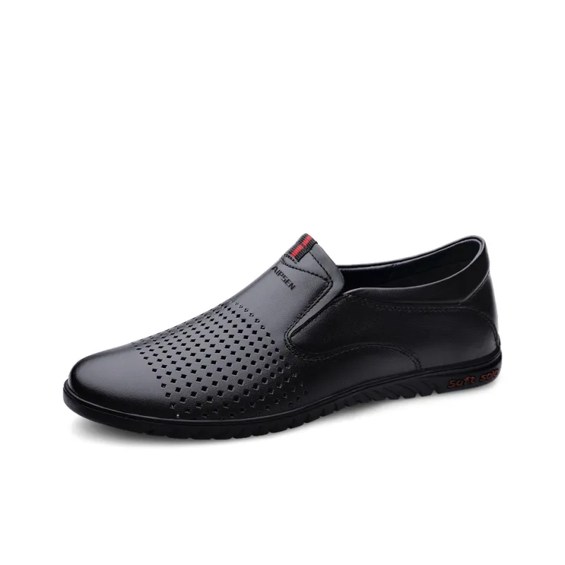 AIPSEN Beanie Shoes Men's Black Cut Out-1