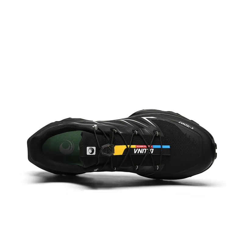 GLUNA Cushioning, Abrasion Resistant, Slip Resistant Low Top Running Shoes Unisex Black-5