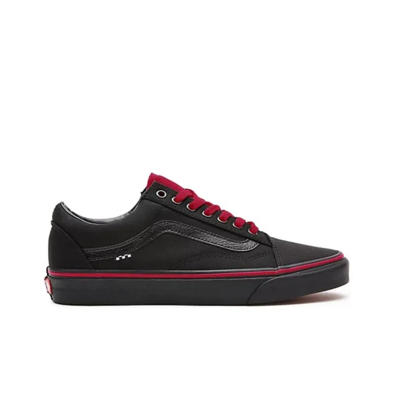 Vans Customs Old Skool Skate 'Black Red'-1