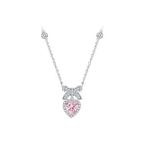 Princess Knot Necklaces - Pink Zircon Style