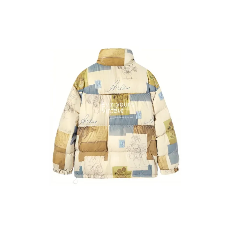 DIALOGUE Down Jackets Women's Van Gogh Sunflower-1