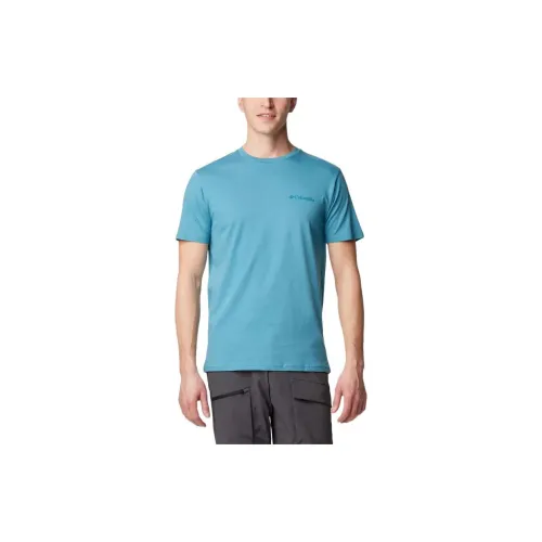 Columbia T-Shirts Men Canyon Blue