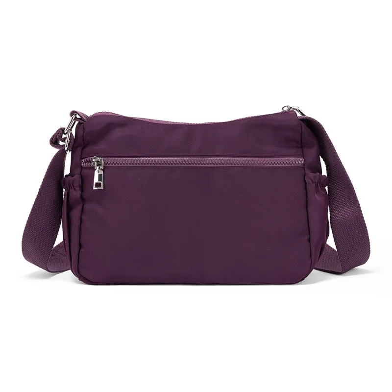CORALDAISY Fabric Crossbody Handbag, Shoulder Bag Women's Dark Purple-4