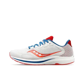 Saucony Freedom 4 Cushioning Anti-Slip And Wear-Resistant Low-Top Running Shoes Women's Gray Blue Orange
