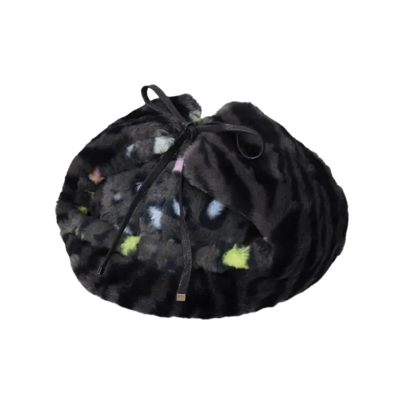 KANGOL Polyester Trapper Hats Unisex Black-1