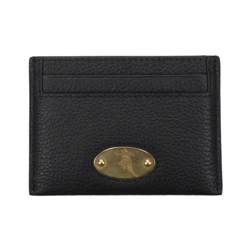 Mulberry Leather Card Holder Women's Black-0