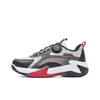 Warrior Warrior Wear resistant And Lightweight Low Top Basketball Shoes Men's White Black Red