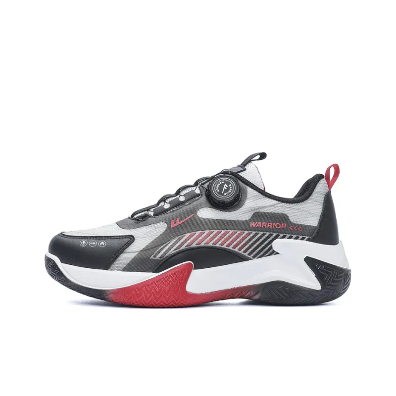 Warrior Warrior Wear resistant And Lightweight Low Top Basketball Shoes Men's White Black Red-0