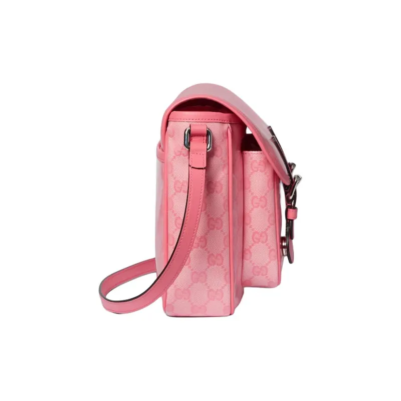 GUCCI Crystal Canvas Shoulder Bag Crossbody Bag Kids' Pink-2
