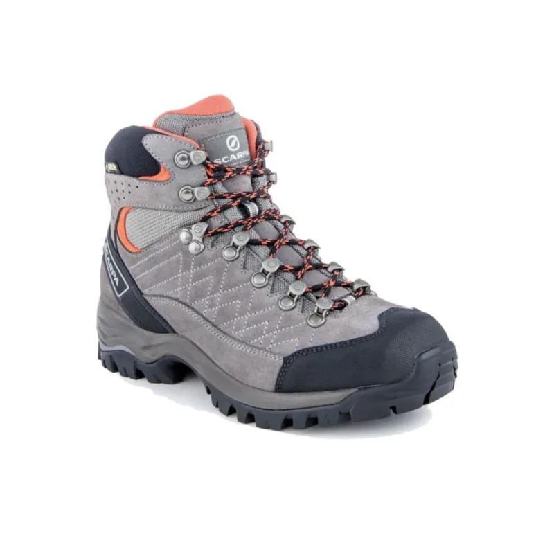 SCARPA Kailash GTX Cushioned Slip-Resistant High-Top Trekking Shoes Women's Gray Red-1