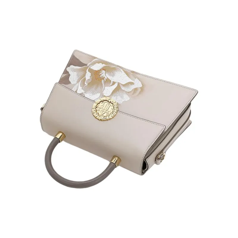 Ancient Yi Xi Cow Leather Kelly Bag, Shoulder Bag, Crossbody Bag, Handbag Women's Litmus Red-4