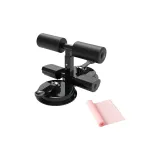 Black Dual Handle (Dual Hooks) Style+15 Lbs Pink Resistance Band