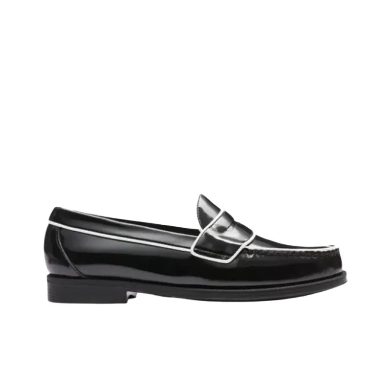 G.H. Bass & Co. Logan Piping Easy Weejuns Loafers Men's Black-1