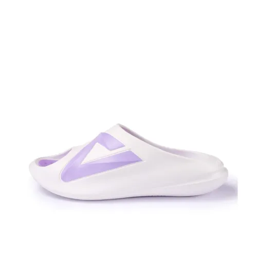 PEAK Very Small Fat Drag Slide Slippers Unisex Ultra-Light White/Purple