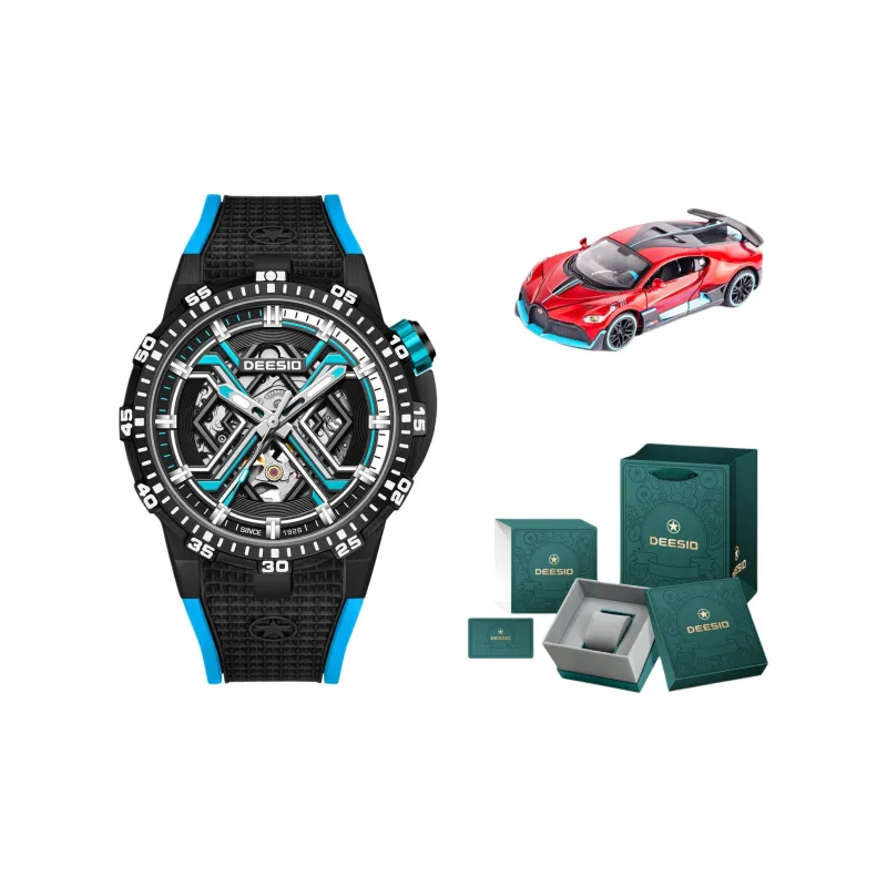 DEESIO Xingji Gate Collection Automatic Mechanical Movement Rubber Strap Watch Men's Watches Cut Out Dial-7