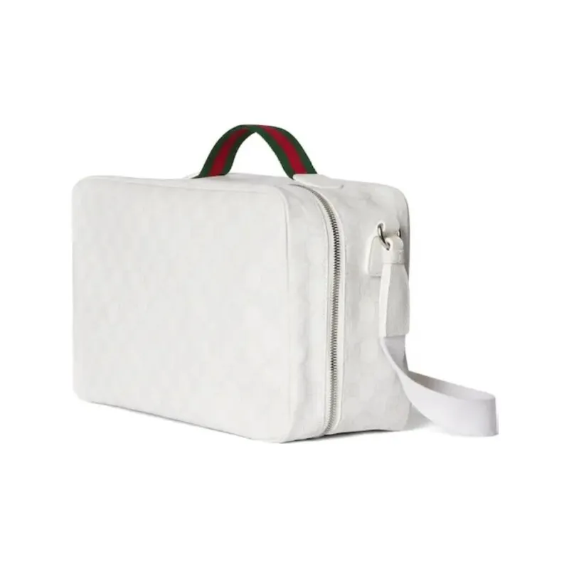 GUCCI Canvas Bag Storage Bag Medium Size Unisex White-1