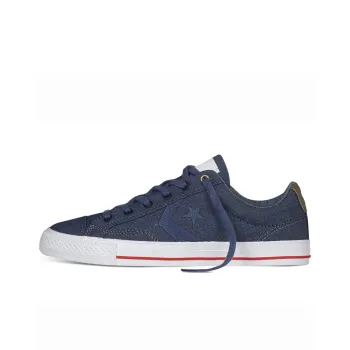 Converse Star Player O Anti-Slip Wear-Resistant Low-Top Canvas Shoes Unisex Navy Blue