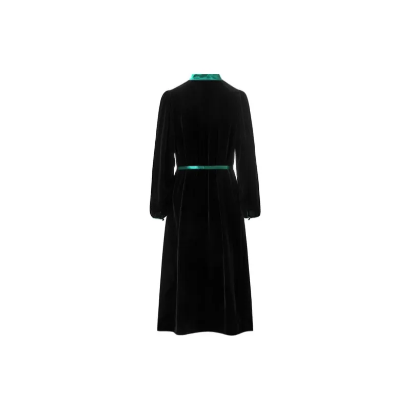 Ink Beauty Long Sleeved Dresses Women's Black-1