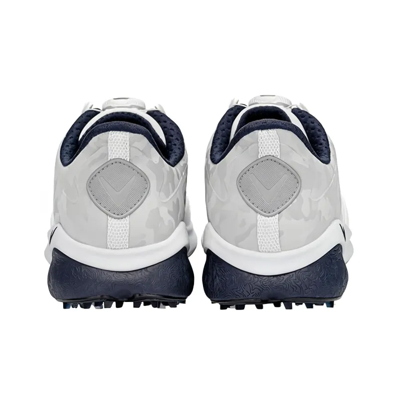 Callaway Cushioning, Wear Resistant Low Top Golf Shoes Men's White Gray-2