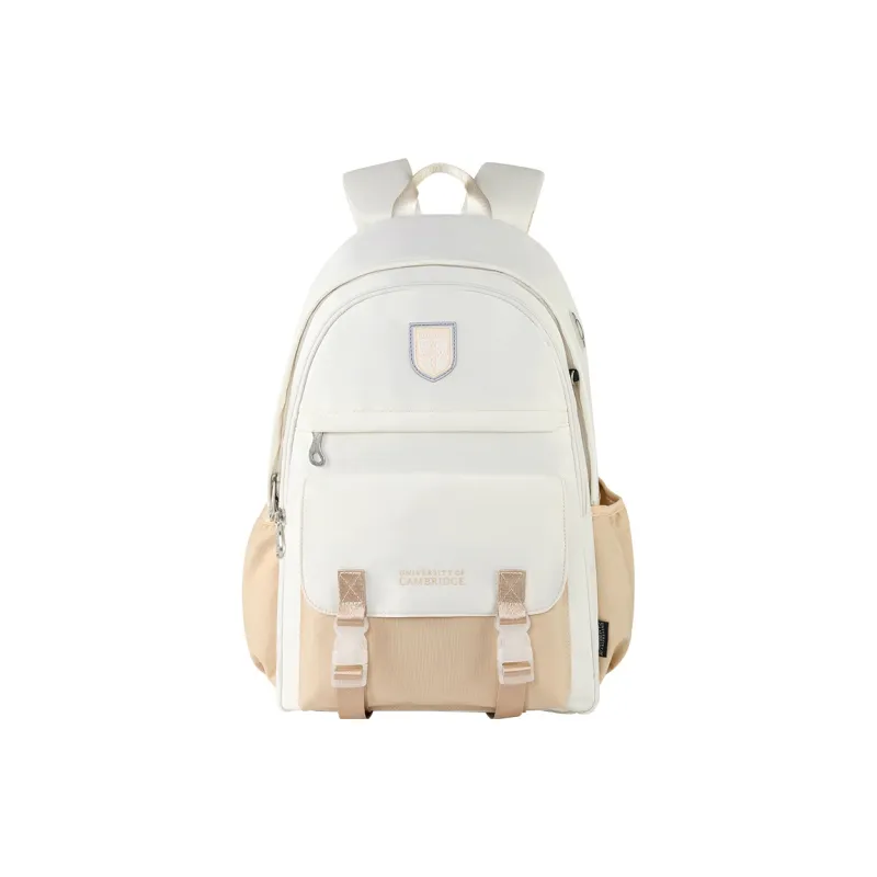 UNIVERSITY OF CAMBRIDGE Fabric Students Backpack Regular Women's Khaki Beige/Chestnut Beige/Ecru-0