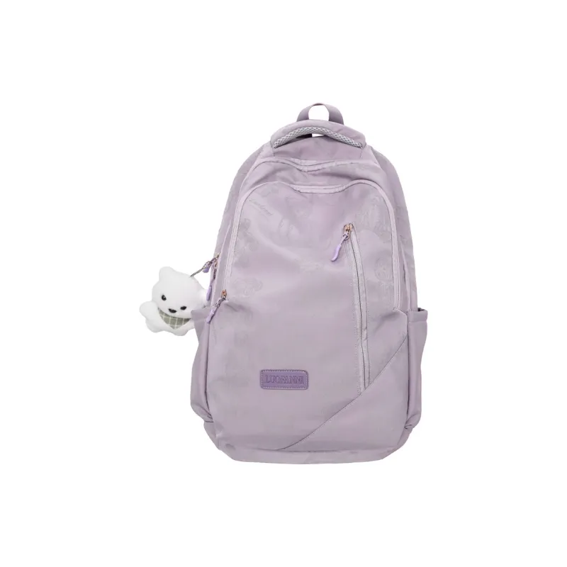 Venerable Brahma Nylon Backpack Large Size Women's Black/Ecru/Gray/Purple/Green-7