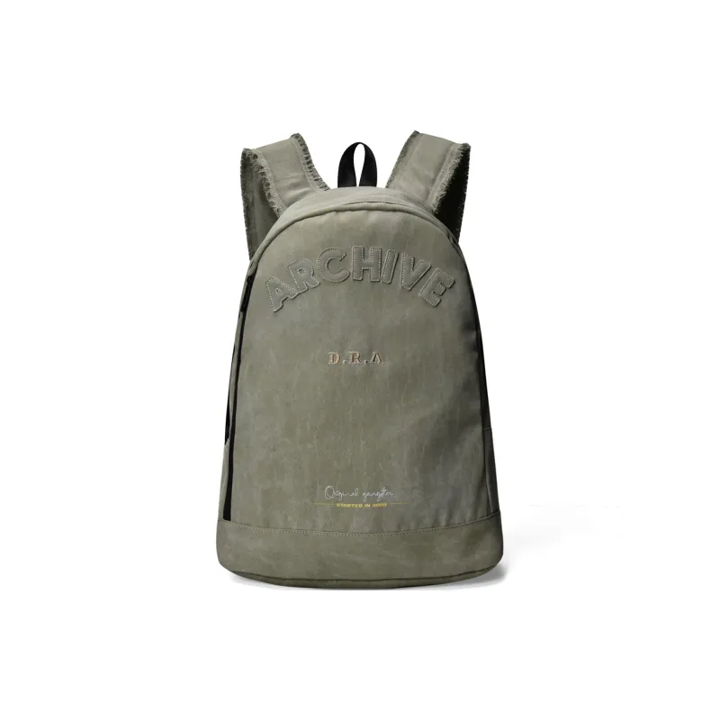 DRACONITE Denim Students Backpack Regular Unisex Army Green-0