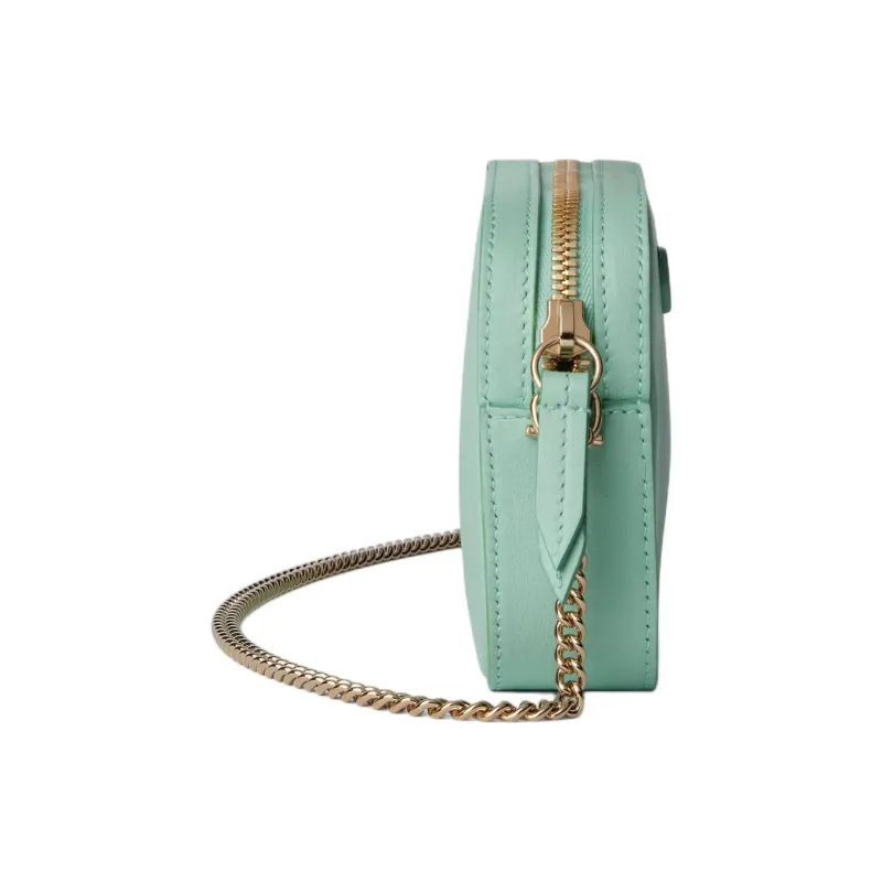 GUCCI GG Marmont Leather Crossbody Bag, Shoulder Bag Extra Mini Women's Light Green-2