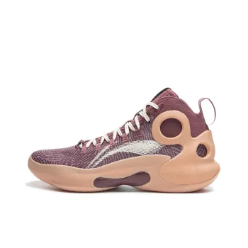 LiNing Charming ULTRA Anti Slip Wear Resistant Mid Top Basketball Shoes Men's Berry Red