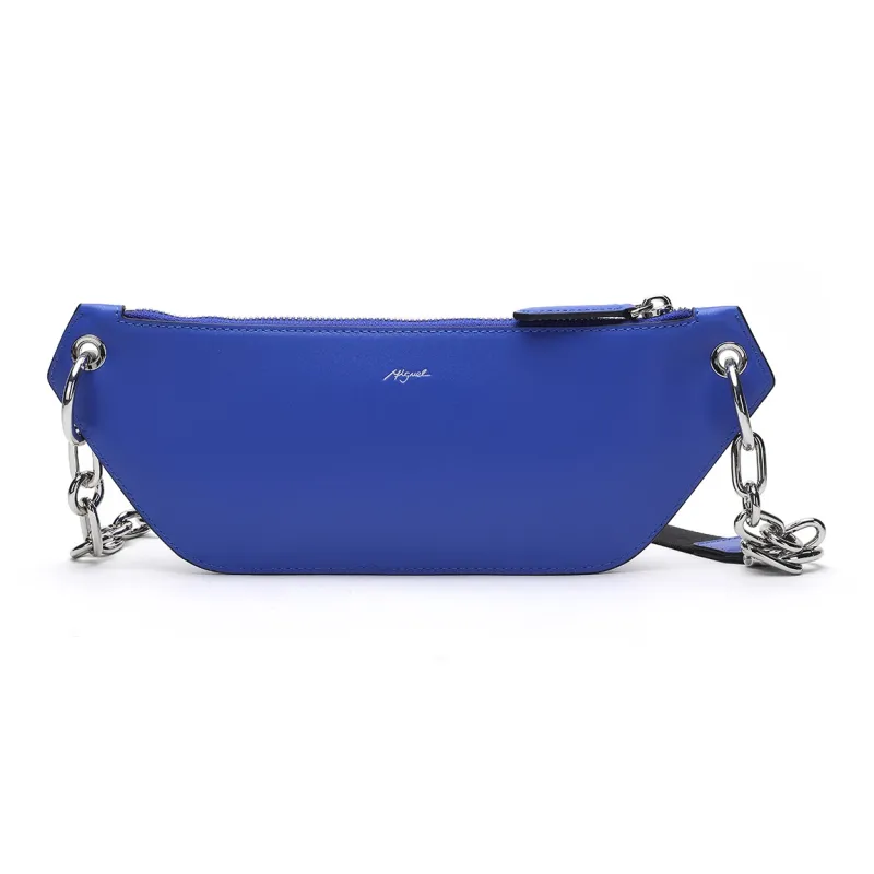 Miguel Vieira Cow Leather Crossbody Bag Small Size Women's Blue/Red/White-3