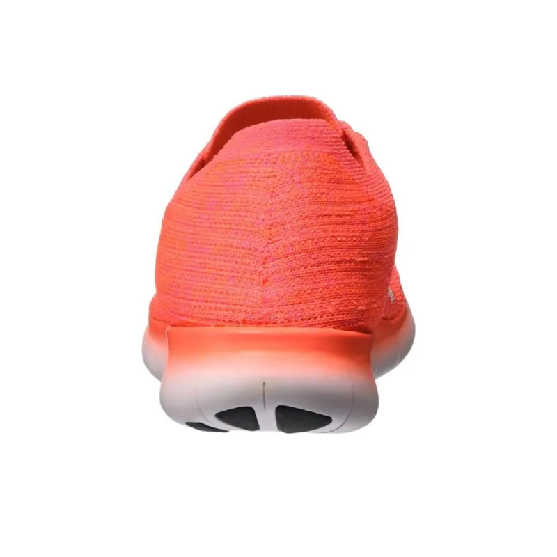 Nike Free RN Flyknit 3.0 Slip-Resistant Low-Top Running Shoes Women's Orange Gray-2