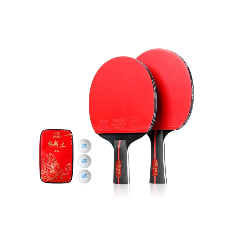 DOUBLEFISH Ping Pong Paddles Unisex All Wood Red-21