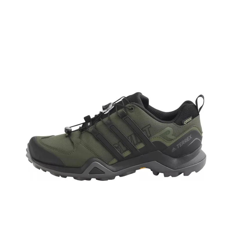 Adidas Terrex Swift R2 Gt Anti-Slip Wear-Resistant Low-Top Hiking Shoes Men's Black Green-0