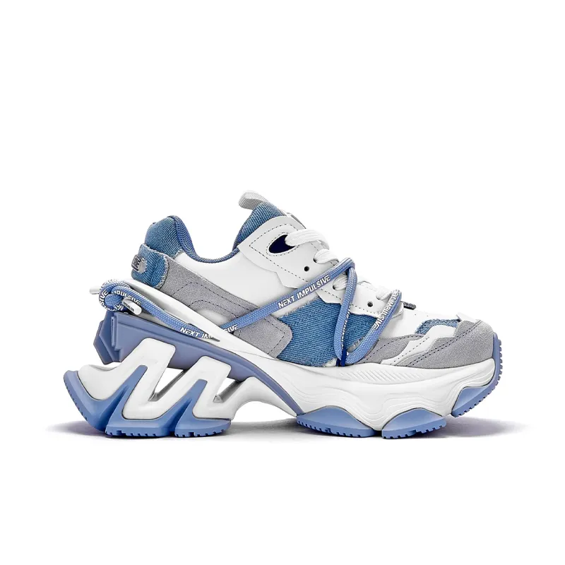 NEXT IMPULSIVE Impulse Collection Low Top Chunky Sneakers Unisex Denim Blue-1